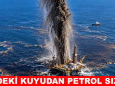 Denizin ortasındaki petrol kuyusunda sızıntı!